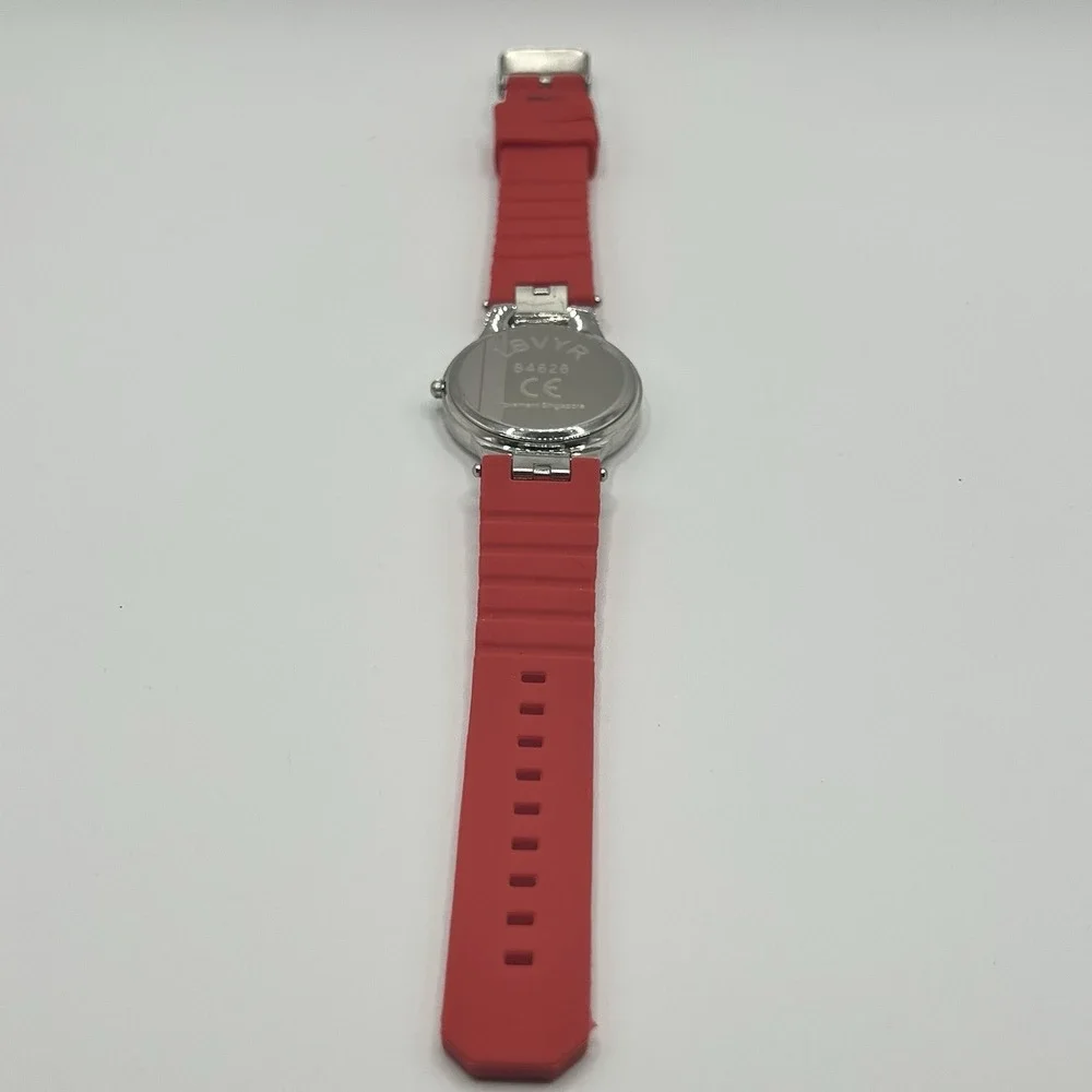 Woman's LBVYR Watch with Red Jelly‎ Band with stainless steel case gift *NEW*